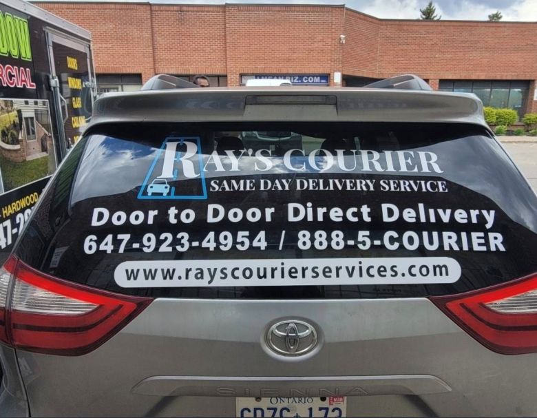 Professional courier service vehicle in Ontario